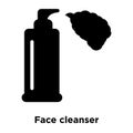 Face cleanser icon vector isolated on white background, logo con