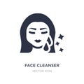 face cleanser icon on white background. Simple element illustration from Beauty concept