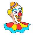 Face clown icon cartoon Royalty Free Stock Photo