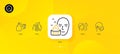 Face cream, Cough and Fever temperature minimal line icons. For web application, printing. Vector