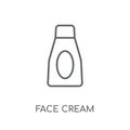 face cream linear icon. Modern outline face cream logo concept o