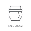 face cream linear icon. Modern outline face cream logo concept o