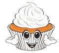 Face of cupcake with hands