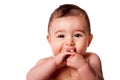 Face of a cute baby infant Royalty Free Stock Photo