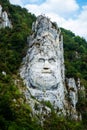 The face of the Dacian king Decebal Royalty Free Stock Photo