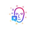 Face declined icon. Human profile sign. Vector