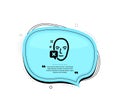 Face declined icon. Human profile sign. Vector