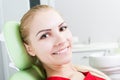 Face of dental woman patient with beautiful smile