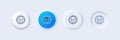Face detect target line icon. Head recognition sign. Line icons. Vector