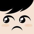 Face with disappoint expression Royalty Free Stock Photo