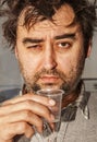 Face of drunkard Royalty Free Stock Photo