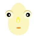 Face egg character cartoon. funny fun Royalty Free Stock Photo