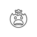 Face With Exploding Head emoji line icon