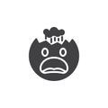 Face With Exploding Head emoji vector icon