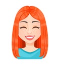 Face expression of beautiful redhead woman Royalty Free Stock Photo