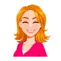 Face expression of beautiful woman, laughing Royalty Free Stock Photo