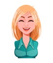 Face expression of beautiful woman, laughing Royalty Free Stock Photo