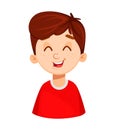 Face expression of cute boy, laughing Royalty Free Stock Photo