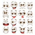 Face expression set. vector illustration emoticon cartoon