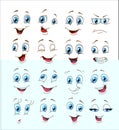 Face expression set. vector illustration emoticon cartoon Royalty Free Stock Photo