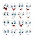 Face expression set. vector illustration emoticon cartoon Royalty Free Stock Photo