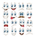 Face expression set. vector illustration emoticon cartoon