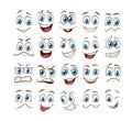 Face expression set. vector illustration emoticon cartoon.cute emoticons Royalty Free Stock Photo