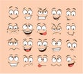 Face expression set. vector illustration emoticon cartoon.cute emoticons