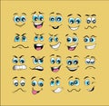 Face expression set vector illustration