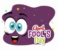 face expression to fools day celebration Royalty Free Stock Photo