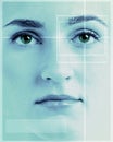 Face Eye Scan Royalty Free Stock Photo