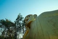 Face of the 100 feet tall statue of Gautama Buddha Royalty Free Stock Photo