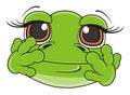 Face of frog girl