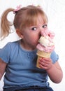A Face Full of Ice Cream Royalty Free Stock Photo