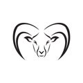 Face goat pygmy logo symbol icon vector graphic design illustration idea creative