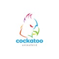 Face head colorful cockatoo logo design vector graphic symbol icon sign illustration creative idea Royalty Free Stock Photo