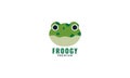 Face head of tree  frog logo design Royalty Free Stock Photo