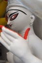 Beautiful face of Hindu Goddess Durga idol
