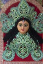 Beautiful face of Hindu Goddess Durga idol