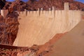 Face of Hoover Dam, Lake Mead , Colorado River Royalty Free Stock Photo