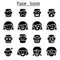 Human Face icon set