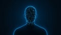 Face id recognition scanning biometric digital security concept Royalty Free Stock Photo