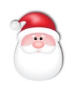 Illustration of the face of a cute Santa Claus