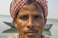 Face of indian male worker close up portrait