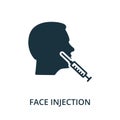 Face Injection icon from plastic surgery collection. Simple line element Face Injection symbol for templates, web design Royalty Free Stock Photo