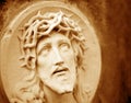 The face of Jesus Christ in a crown of thorns as a symbol of suffering and salvation of mankind. (healing, spiritual