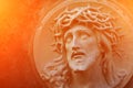 The face of Jesus Christ in a crown of thorns as a symbol of suffering and salvation of mankind. (healing, spiritual