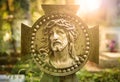 Face of Jesus Christ crown of thorns Royalty Free Stock Photo