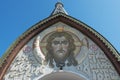 The face of Jesus Christ at the main entrance Royalty Free Stock Photo