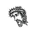 Face of Jesus with Crown of Thorns